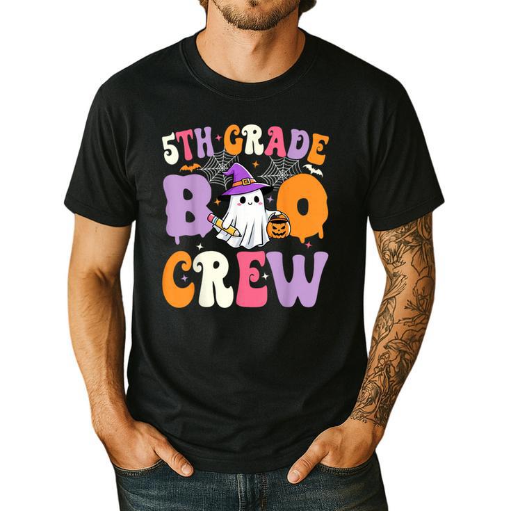 5th Grade Boo Crew Spooky Fifth Grade Halloween Teacher Men's Casual T-Shirt