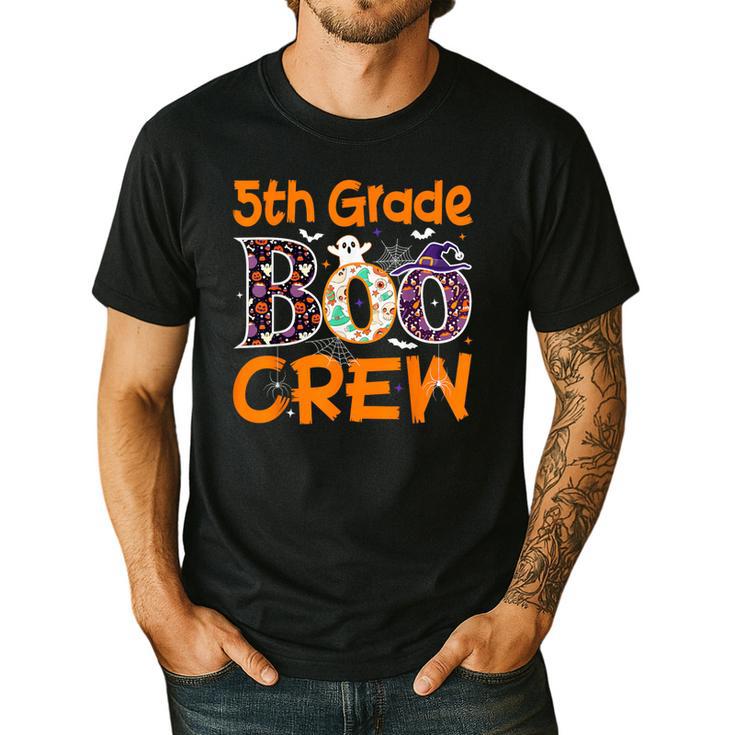 5th Grade Boo Crew Teacher Fifth Grade Halloween Men's Casual T-Shirt