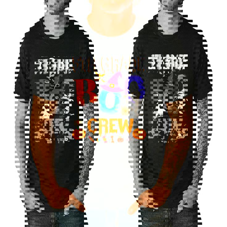 5th Grade Boo Crew Teacher Student Halloween Costume For Men Women Kids Men&#x27;s Casual T-Shirt