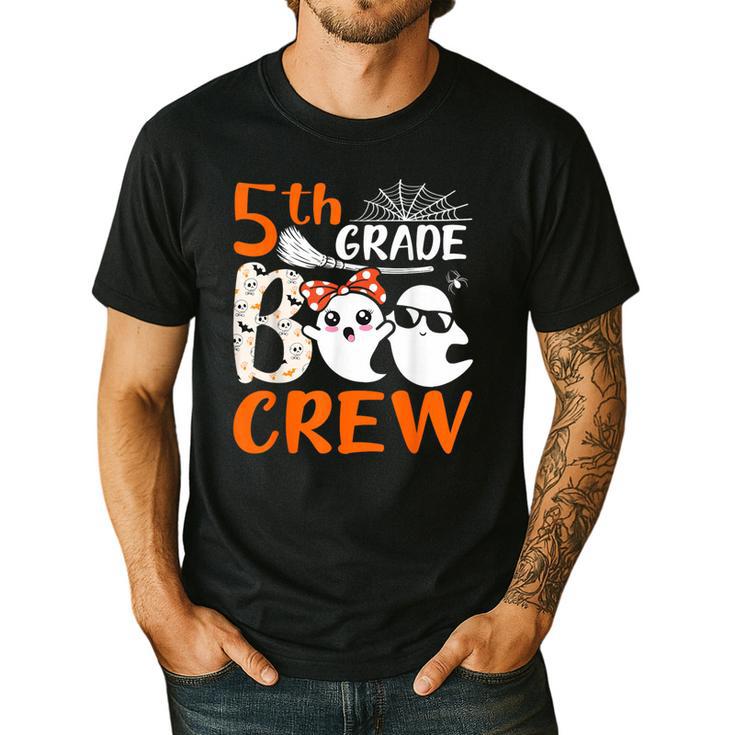 5th Grade Boo Crew Teachers Students Ghost Halloween Men's Casual T-Shirt