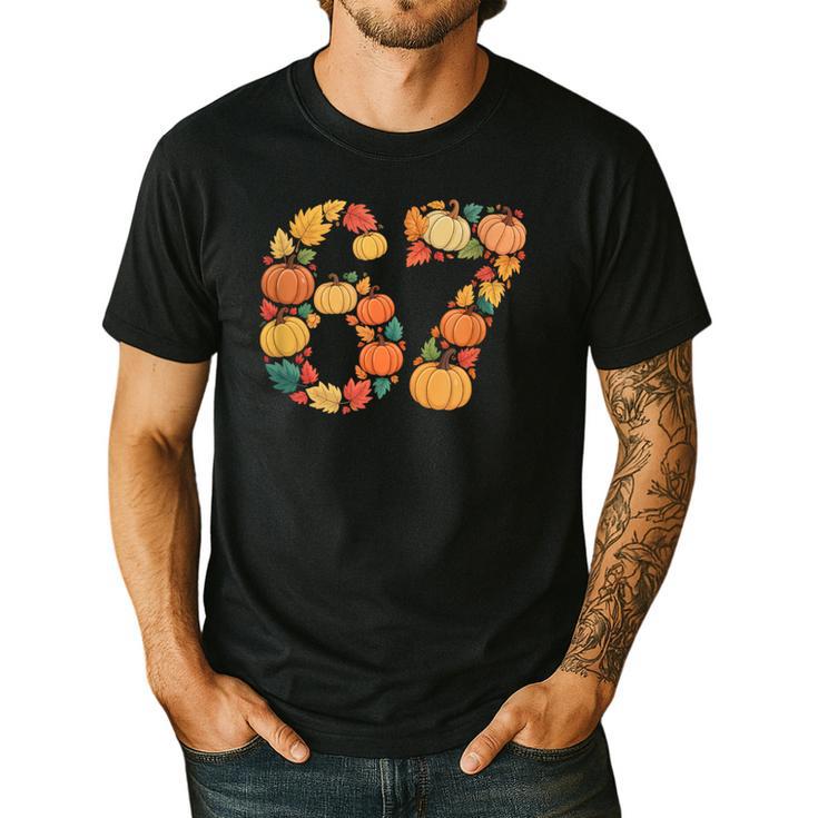 67 6 7 Fall Leaves For Teachers 67 Teacher Men's Casual T-Shirt