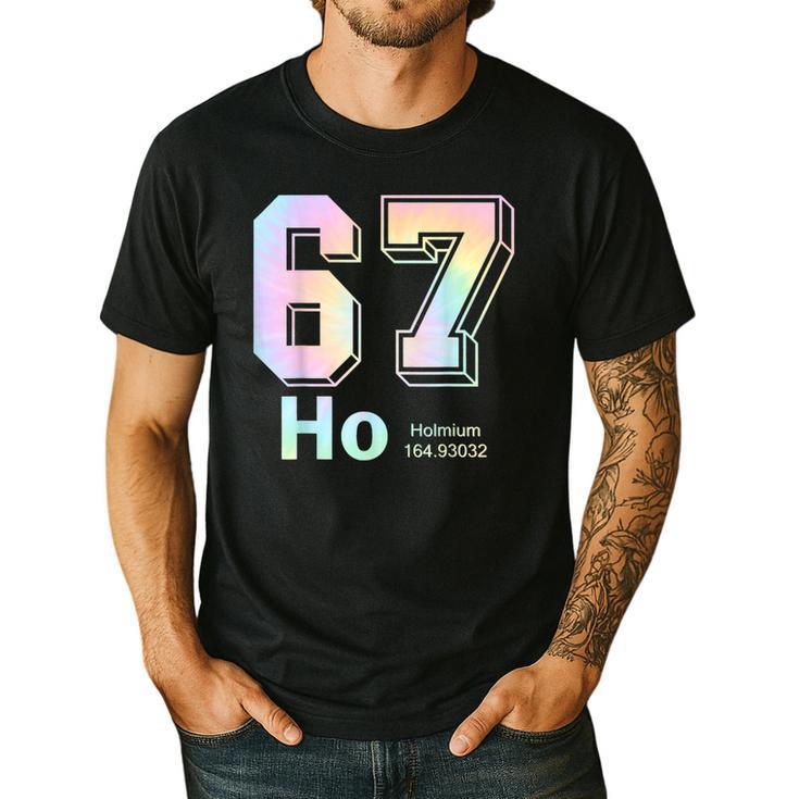 67 Ho Holmium Science Teacher Elements Table Six Seven Meme Men's Casual T-Shirt