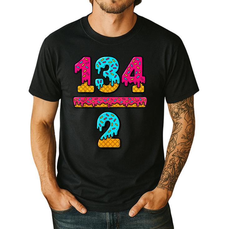 67 Ice Cream Drip Meme Division Math Teacher Gen Alpha Slang Men's Casual T-Shirt