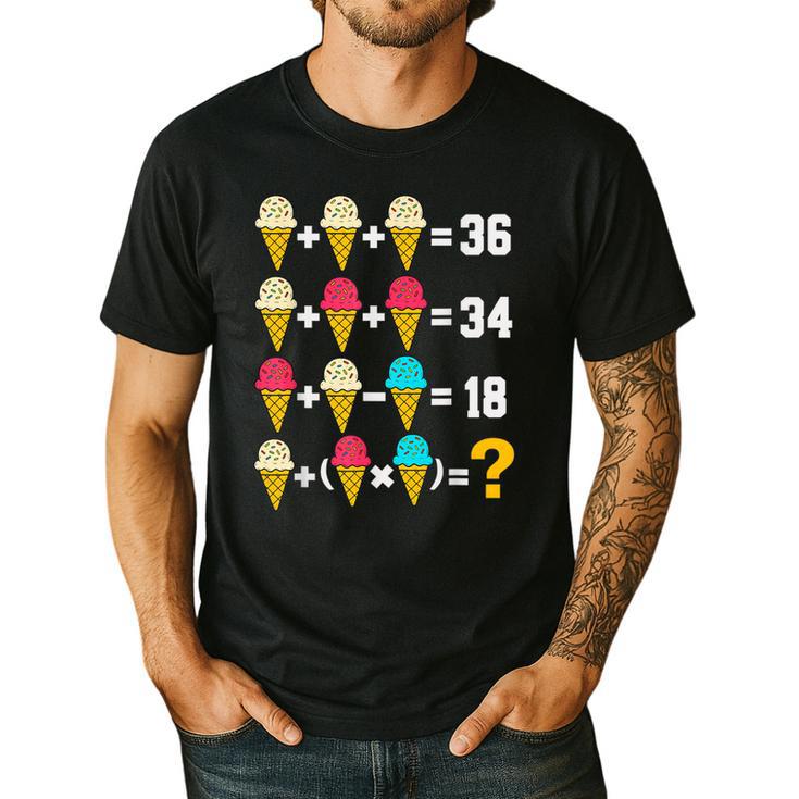67 Ice Cream Drip Meme Order Of Operations Math Teacher Men's Casual T-Shirt