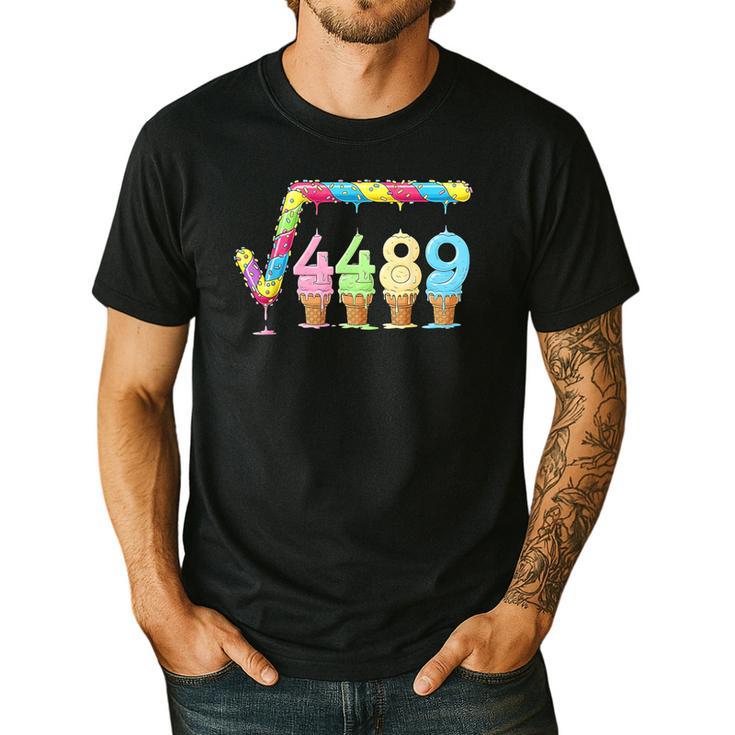 67 Ice Cream Drip Meme Square Root 4489 Slang Teacher Math Men's Casual T-Shirt
