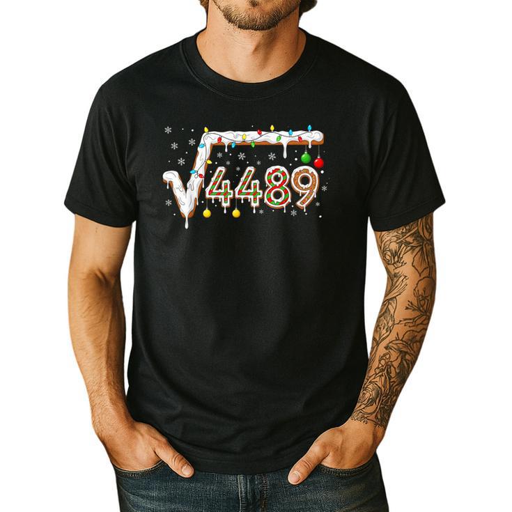 67 Meme Square Root 4489 Slang Math Teacher Christmas Men's Casual T-Shirt