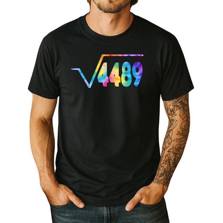 67 Meme Square Root 4489 Slang Math Teacher Tie Dye Men's Casual T-Shirt