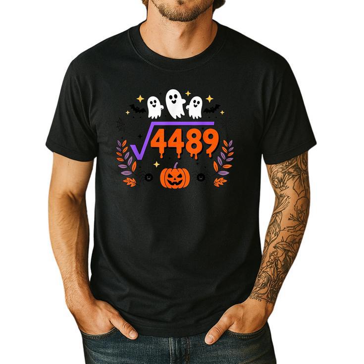 67 Meme Square Root 4489 Teen Six Seven Slang Math Teacher Men's Casual T-Shirt