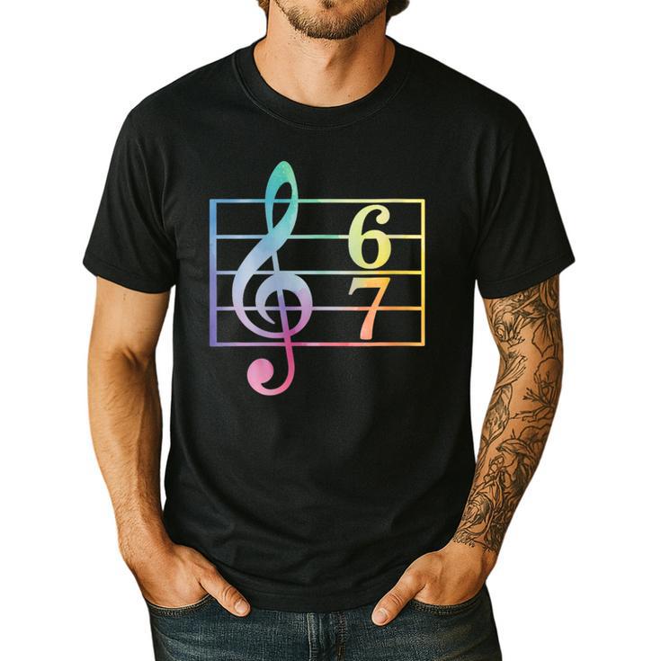 67 Music Meme Slang Six Seven Music Teacher Musician Men's Casual T-Shirt