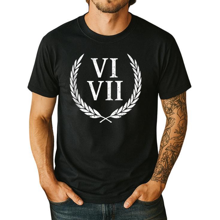67 Roman Numerals Meme History Teacher Vintage History Men's Casual T-Shirt