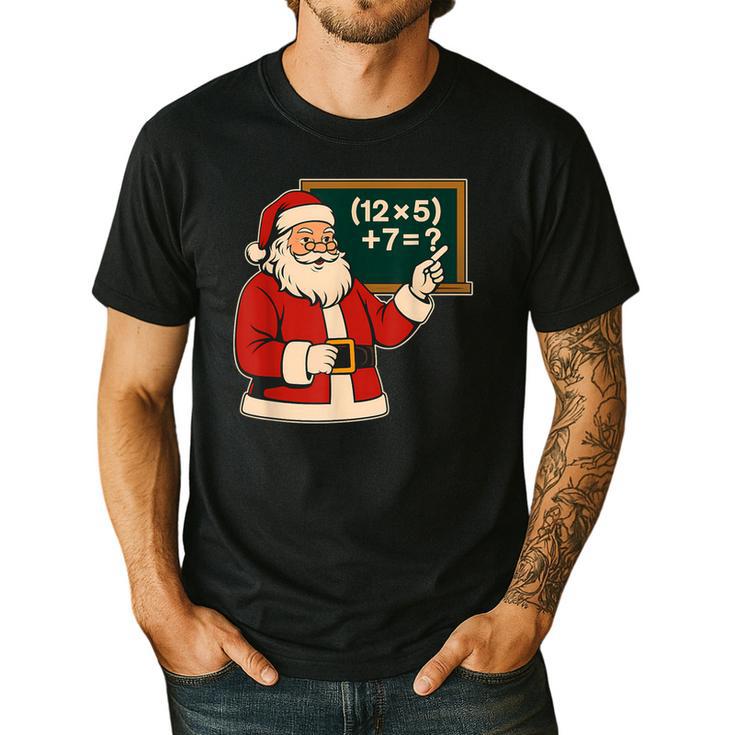 67 Teacher Christmas Santa Six Seven Meme Brainrot Math Joke Men's Casual T-Shirt