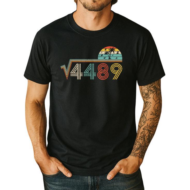 67 Vintage Meme Square Root 4489 Slang Math Teacher Men's Casual T-Shirt