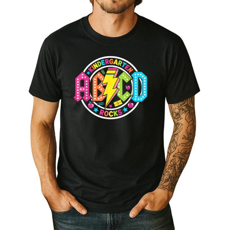 ABCD Kindergarten Rocks Back To School Teachers Students Men's Casual T-Shirt