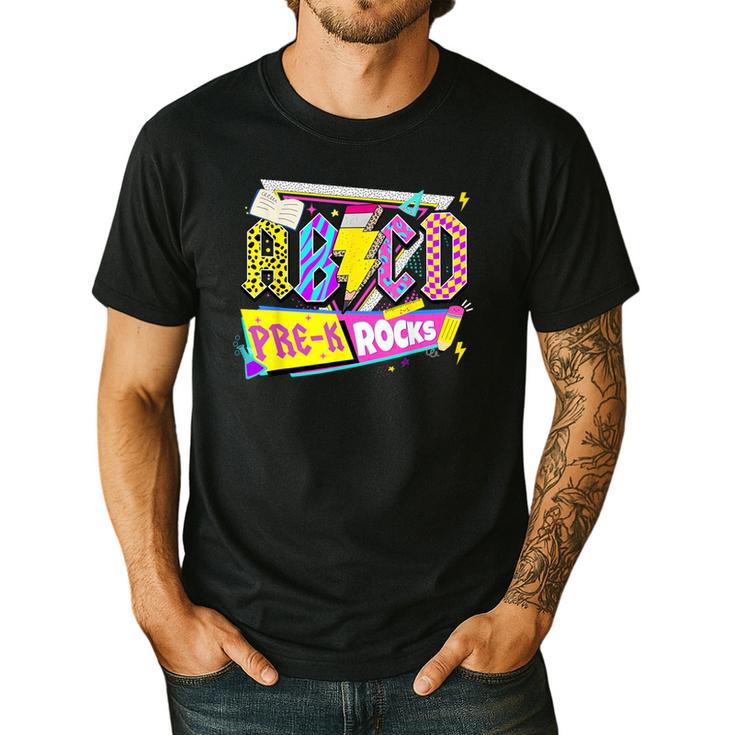 ABCD Pre-K Rocks Back To School PreK Kindergarten Teacher Men's Casual T-Shirt