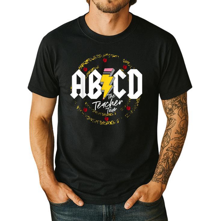 ABCD The Teacher Tour Last Day Of School Rockin' Teacher Men's Casual T-Shirt ABCD The Teacher Tour Last Day Of School Rockin' Teacher Men's Casual T-Shirt