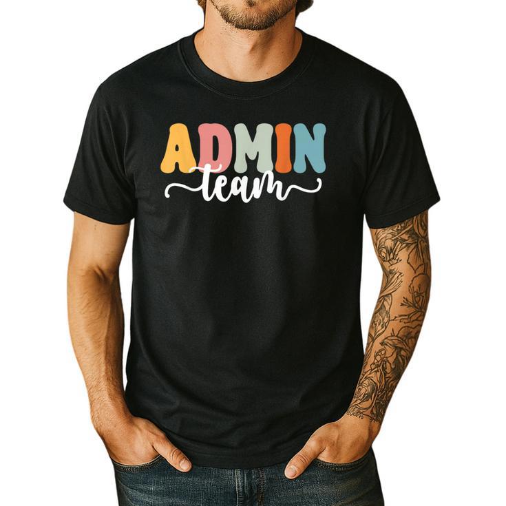 Admin Team Back To School Teachers Students Admin Squad Men's Casual T-Shirt