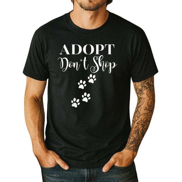 Adopt Animals Don't Shop For Them Men's Casual T-Shirt