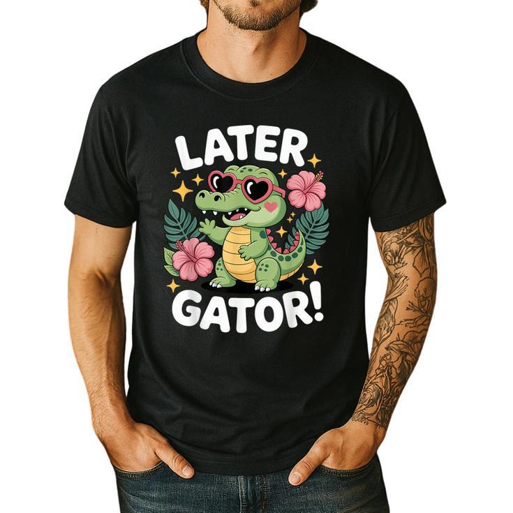 Alligator Later Gator Teacher Summer Last Day Fun Men's Casual T-Shirt