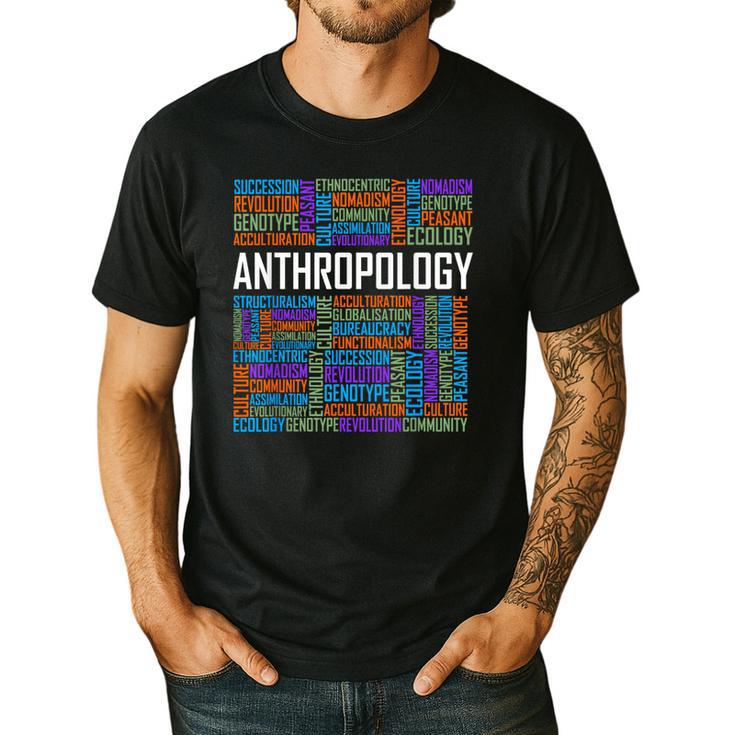 Anthropology Words Anthropologist Teacher Men's Casual T-Shirt