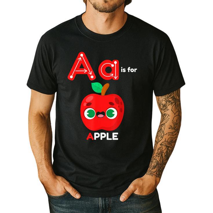 A Is For Apple Pre-K Kindergarten Teacher Student Men's Casual T-Shirt