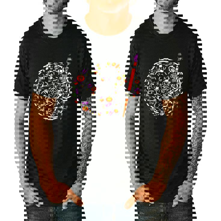 Art Teacher Pumpkin Scary Halloween Costume Men Women Men&#x27;s Casual T-Shirt