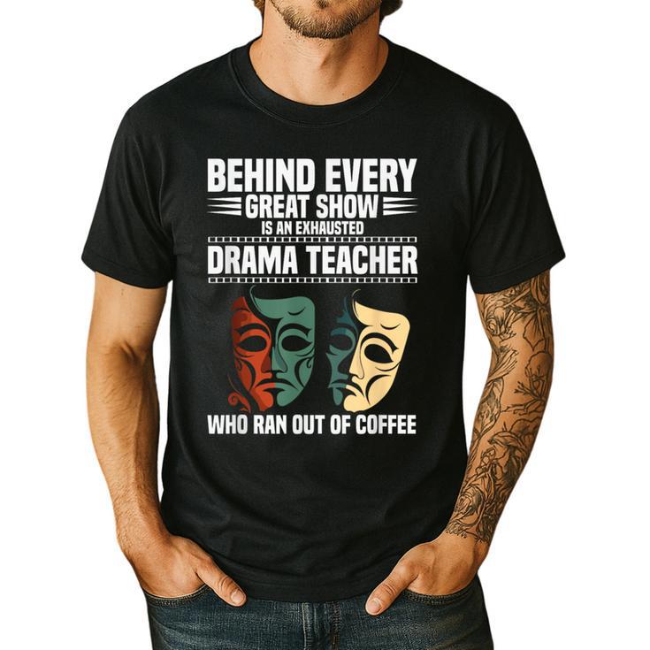 Theatre Teacher Drama Lover Theatre Mask Drama Teacher Men's Casual T-Shirt