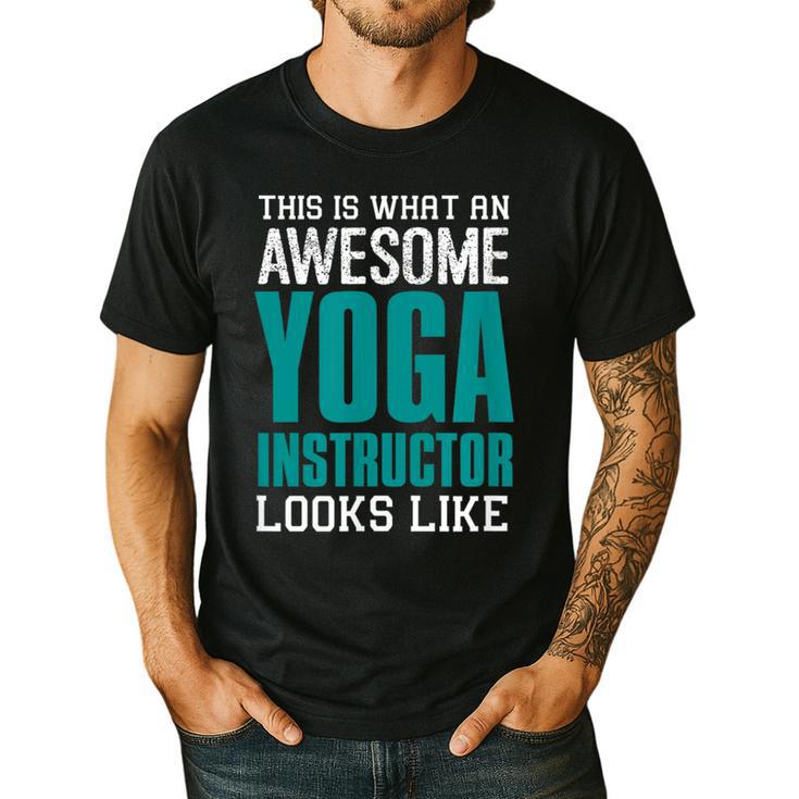 This Is What An Awesome Yoga Instructor Yoga Teacher Men's Casual T-Shirt