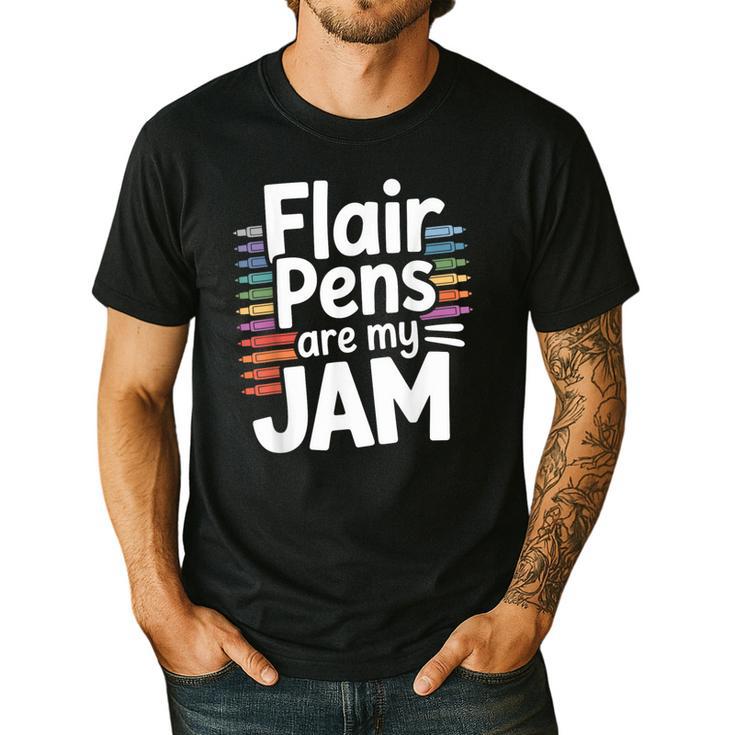 Back To School Teacher Flair Pens Are My Jam Men's Casual T-Shirt