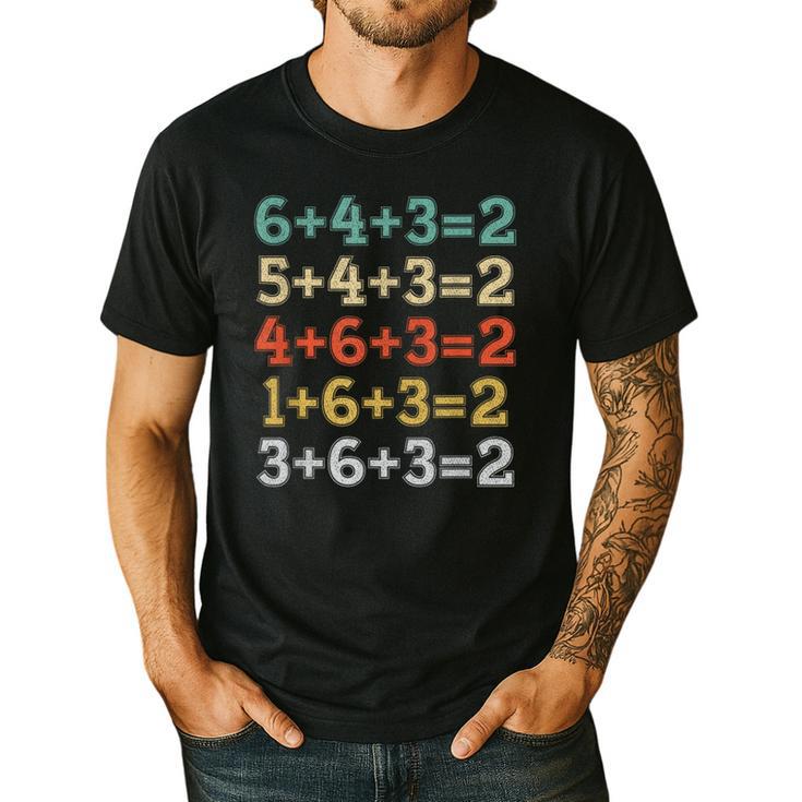 Baseball Math Sports Double Play Teacher School 2022 Men's Casual T-Shirt