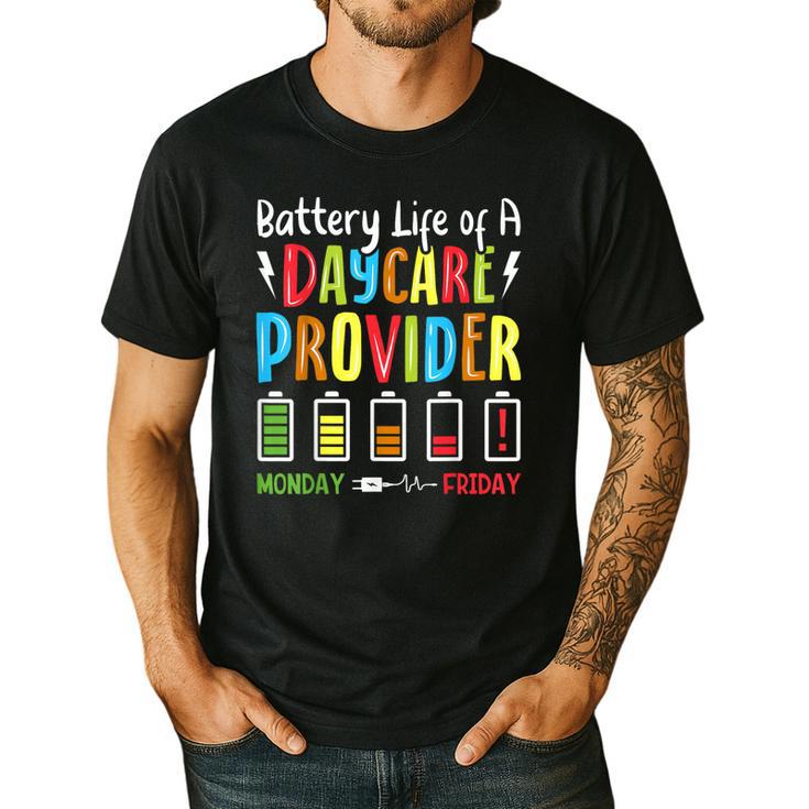 Battery Life Of Daycare Provider Childcare Teacher Men's Casual T-Shirt