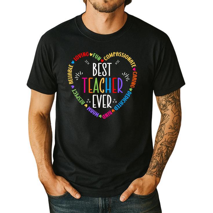 Best Teacher Ever Teacher Motivational Appreciation Men's Casual T-Shirt