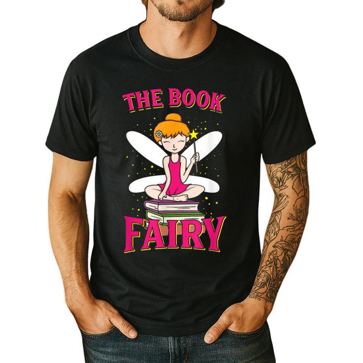 The Book Fairy Reading Teacher Librarian T-Shirt Men's Casual T-Shirt