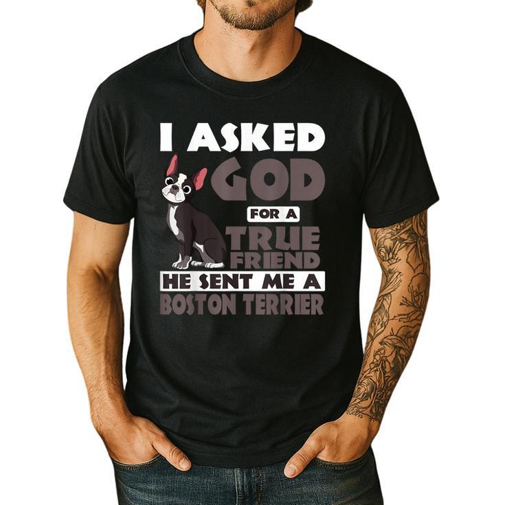 Boston Terrier American Gentleman Non-Sporting Dog Lover Men's Casual T-Shirt