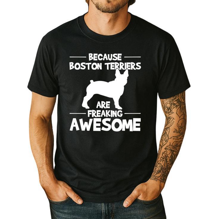 Boston Terrier Awesome Men's Casual T-Shirt
