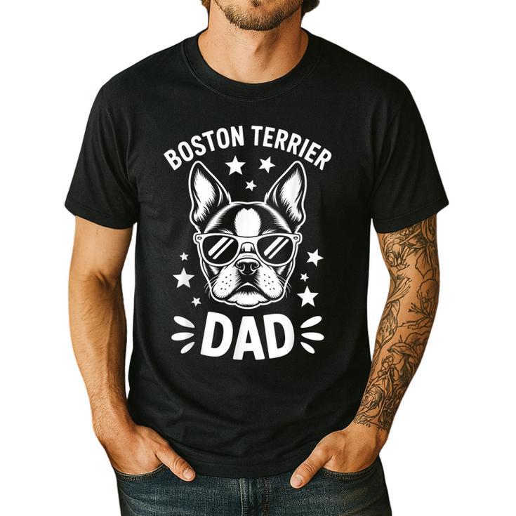 Boston Terrier Dad Boston Terrier Men's Casual T-Shirt