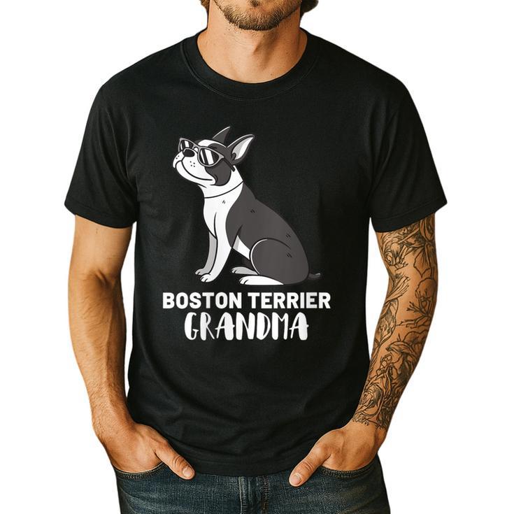 Boston Terrier Dog Owner Grandma Men's Casual T-Shirt