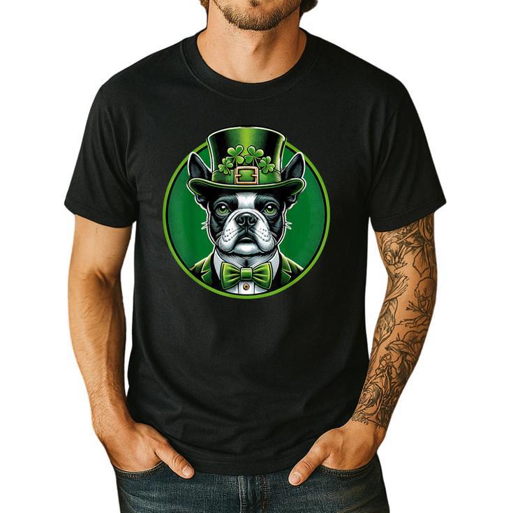 Boston Terrier Dog St Patricks Day Irish Pet Lover Men Women Kids Men's Casual T-Shirt