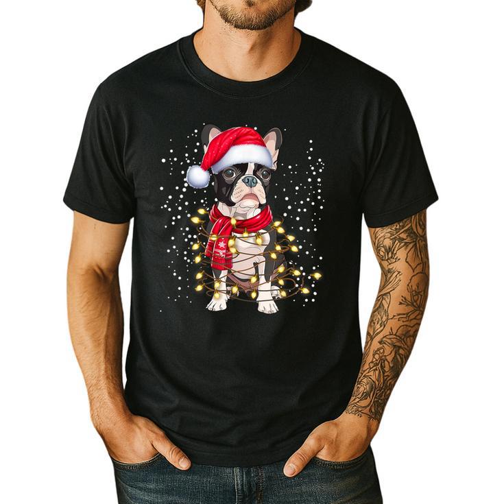 Boston Terrier Dog Ugly Christmas Dog Xmas For Men Women Kids Men's Casual T-Shirt