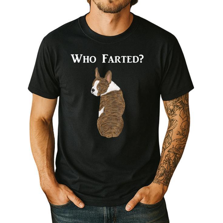 Boston Terrier Who Farted Men's Casual T-Shirt