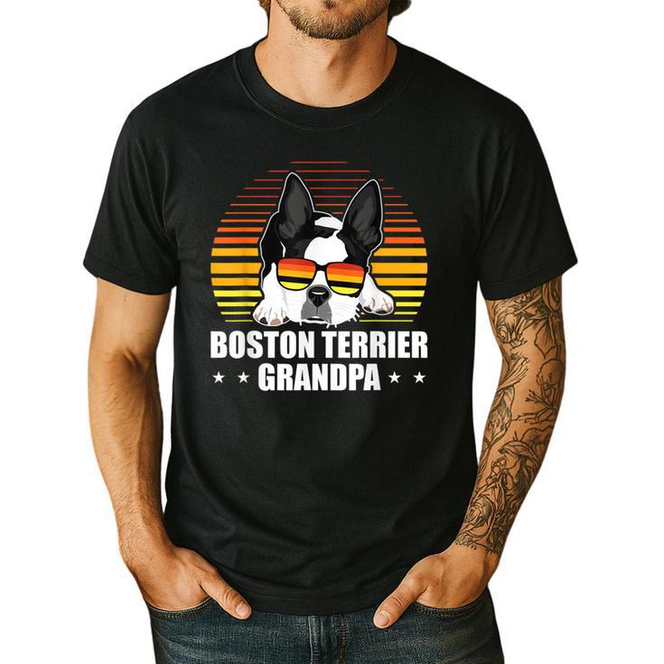 Boston Terrier Grandpa Dog Owner Boston Terrier Men's Casual T-Shirt