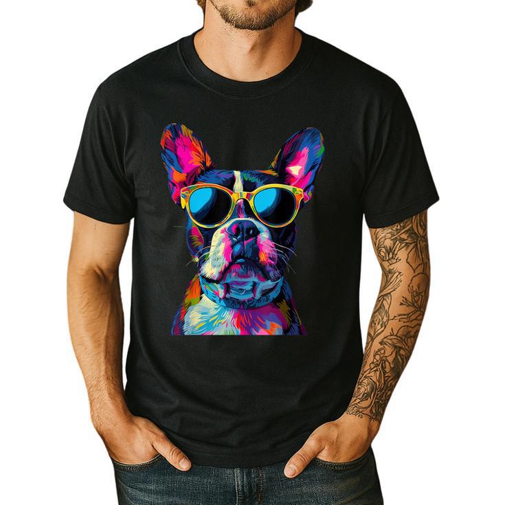 Boston Terrier Lovers Pop Art Boston Terrier Men's Casual T-Shirt
