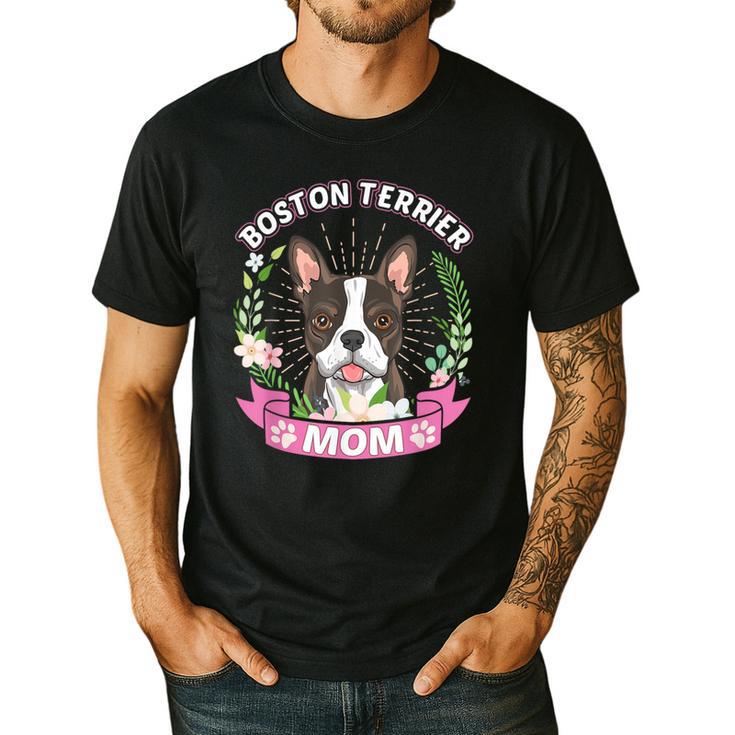 Boston Terrier Mom Mother's Day Men's Casual T-Shirt