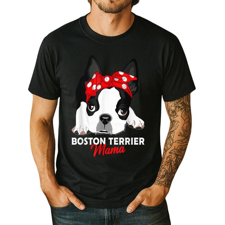 Boston Terrier Mum Dog Woman Idea Men's Casual T-Shirt