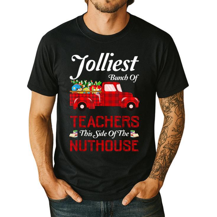 Bunch Of Teachers This Side Of The Nuthouse Xmas Men's Casual T-Shirt
