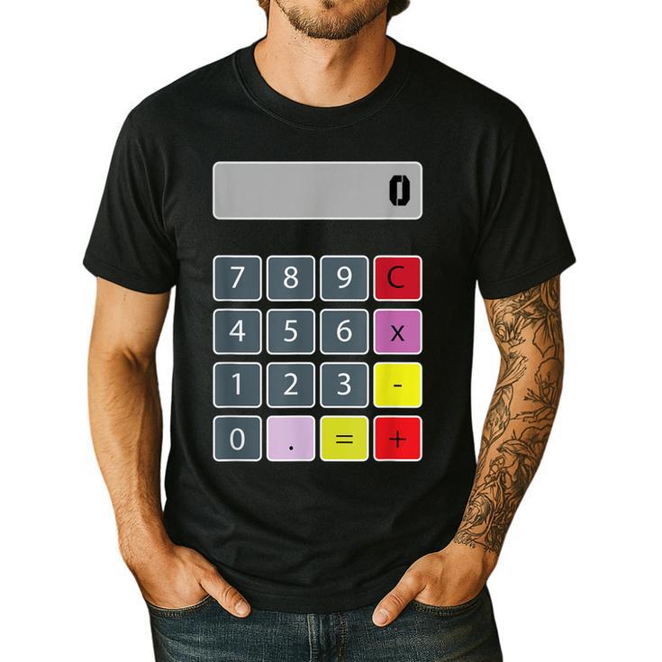 Calculator Math Teacher Halloween Costumes Women Men Adults Men's Casual T-Shirt