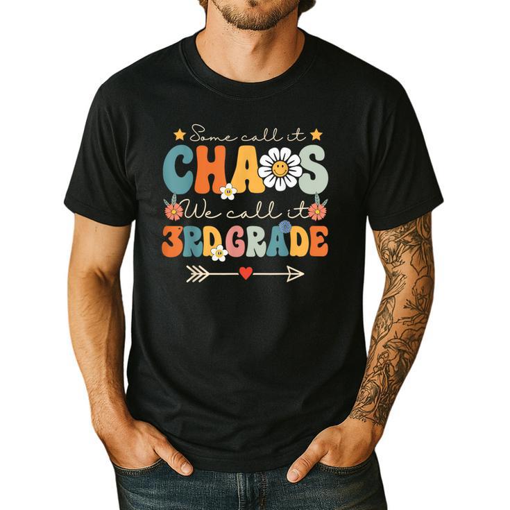 Some Call It Chaos We Call It 3rd Grade Third Grade Teachers Men Women Kids Men's Casual T-Shirt