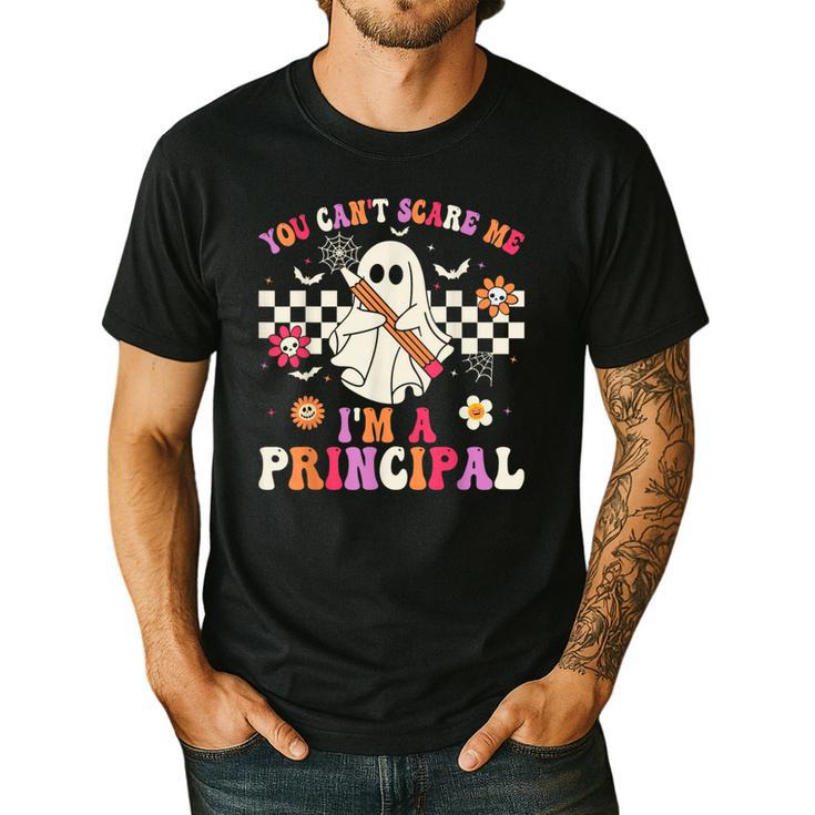 You Can't Scare Me I'm a Principal Halloween Teacher Men's Casual T-Shirt