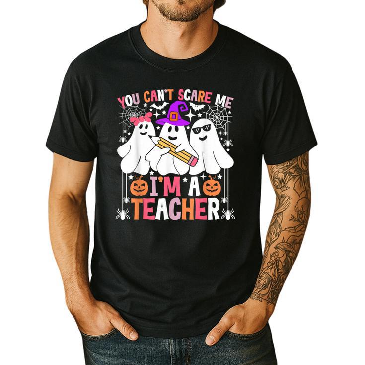 You Can't Scare Me I'm A Teacher Halloween Men's Casual T-Shirt
