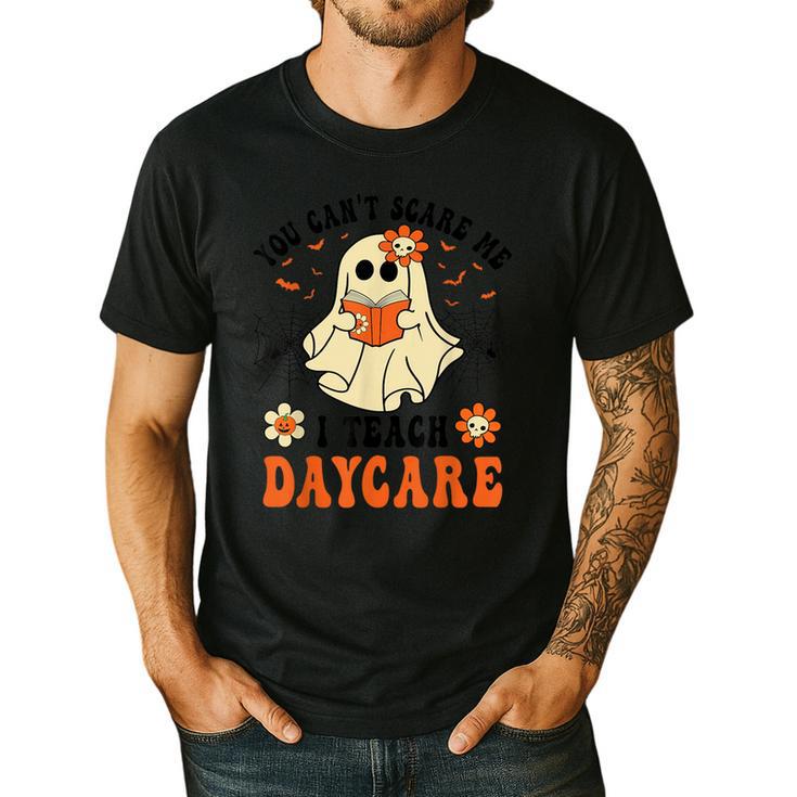 You Can't Scare Me I Teach Daycare Teacher Halloween Ghost Men's Casual T-Shirt You Can't Scare Me I Teach Daycare Teacher Halloween Ghost Men's Casual T-Shirt