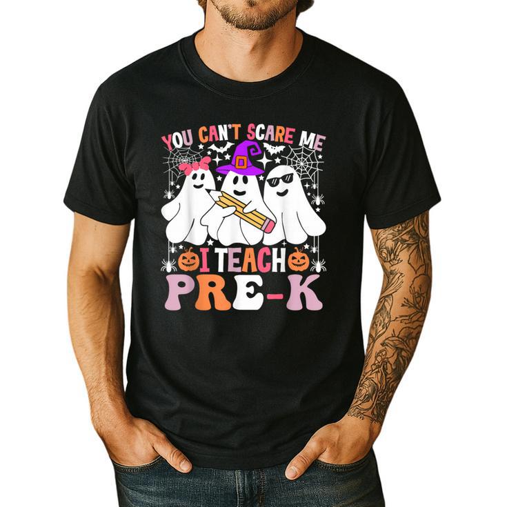 You Can't Scare Me I Teach Pre-k Halloween Teacher Men's Casual T-Shirt